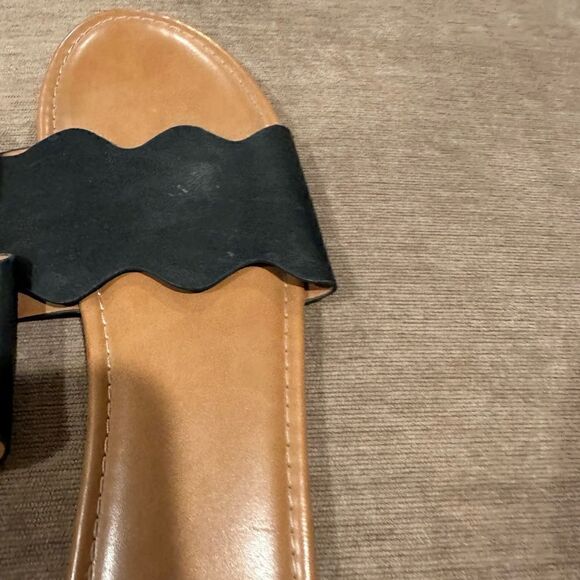 Sandals‎ slip on black size 11 - Picture 2 of 3